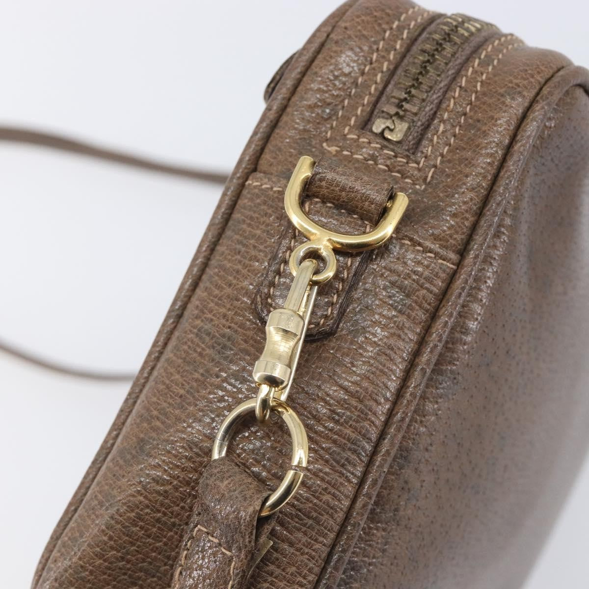 Gucci Shoulder Leather, Brown, Leather, Shoulder Bag