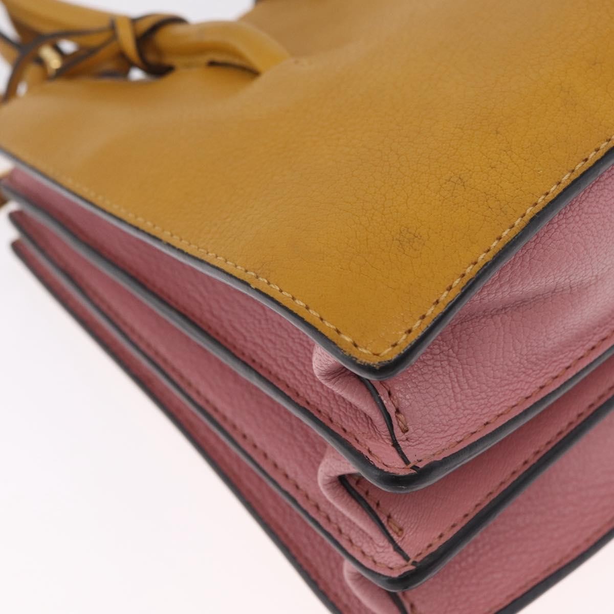 Miu Miu Madras Convertible Compartment Leather, Yellow, Leather, Tote Bag