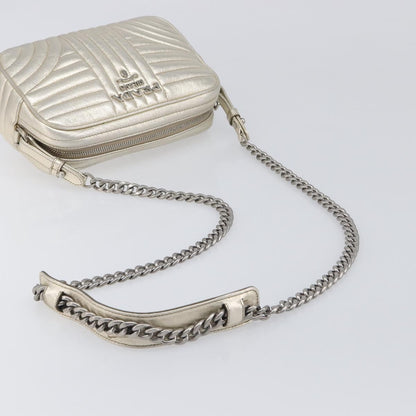 Prada Camera Diagramme Quilted Leather, Metallic, Leather, Shoulder Bag