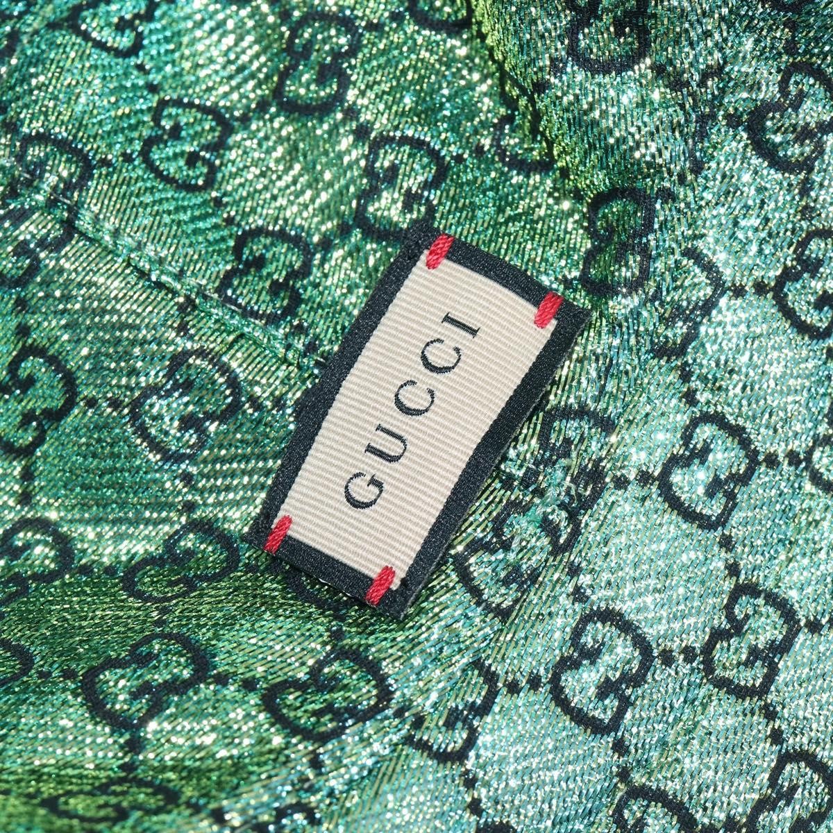 Gucci Reversible Bucket Hat Multicolor GG Canvas, Green, Cotton, Head Accessory
