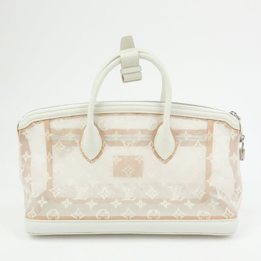 Louis Vuitton Transparence Lockit Mesh and Leather, White, Mesh, Handbag