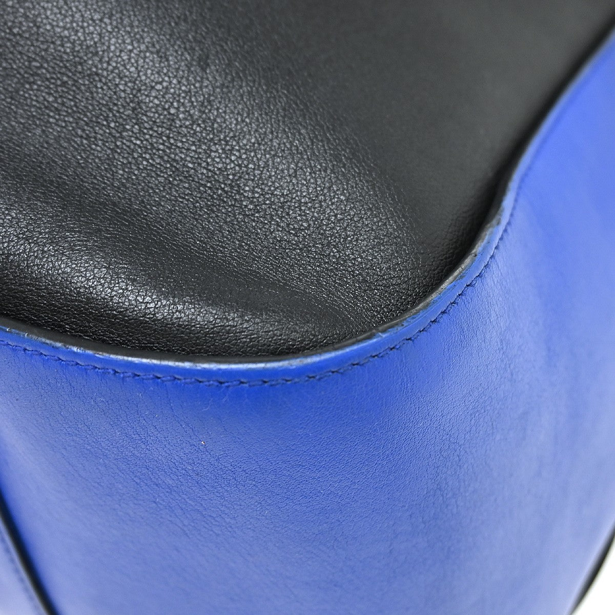 Loewe Hammock Leather, Blue, Leather, Handbag