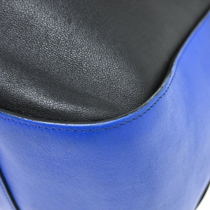 Loewe Hammock Leather, Blue, Leather, Handbag