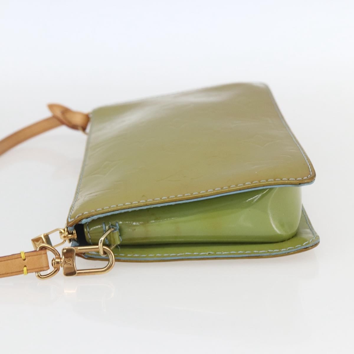 Louis Vuitton Lexington Pochette Monogram Vernis, Green, Patent Leather, Clutch