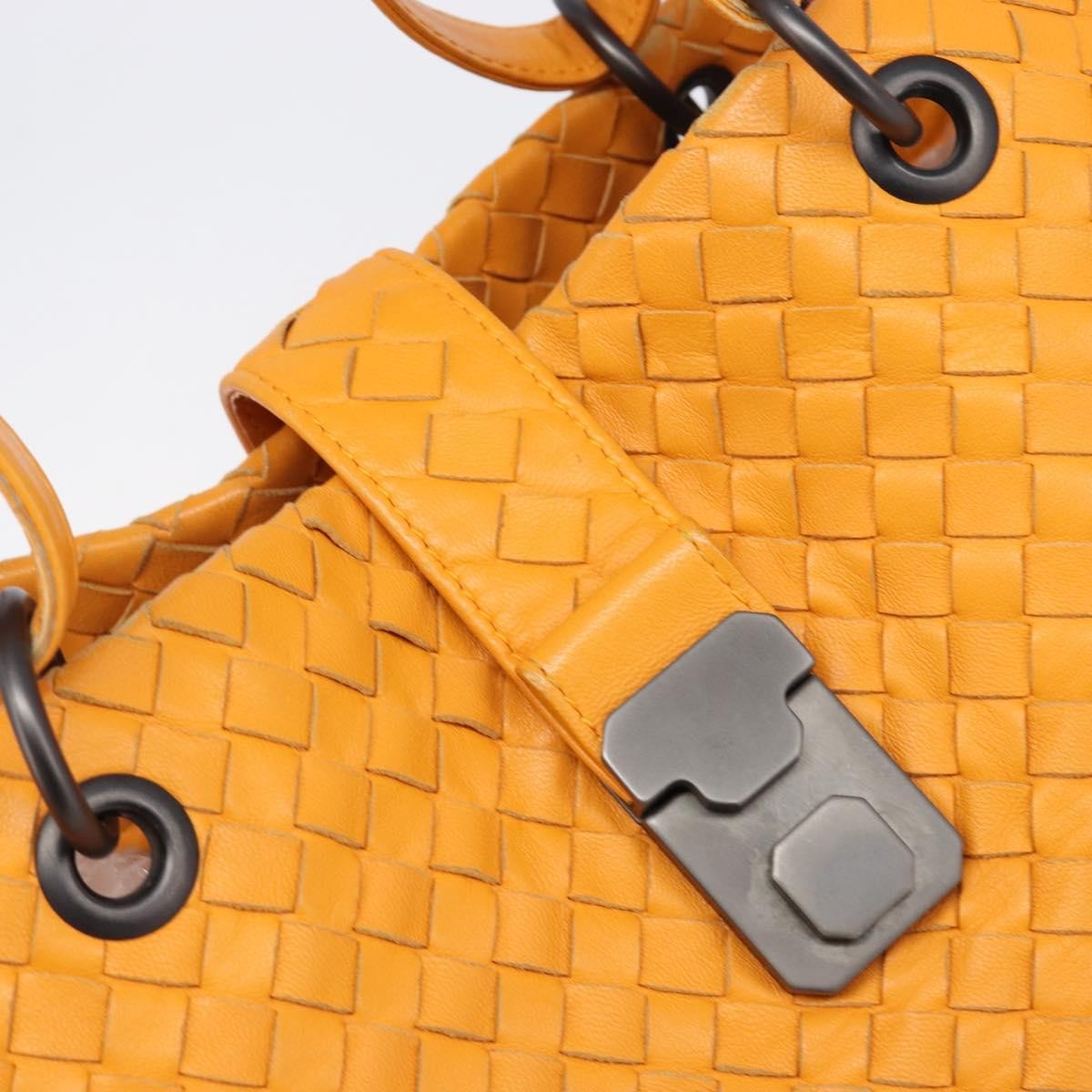 Bottega Veneta Capri Intrecciato Nappa, Orange, Leather, Tote Bag