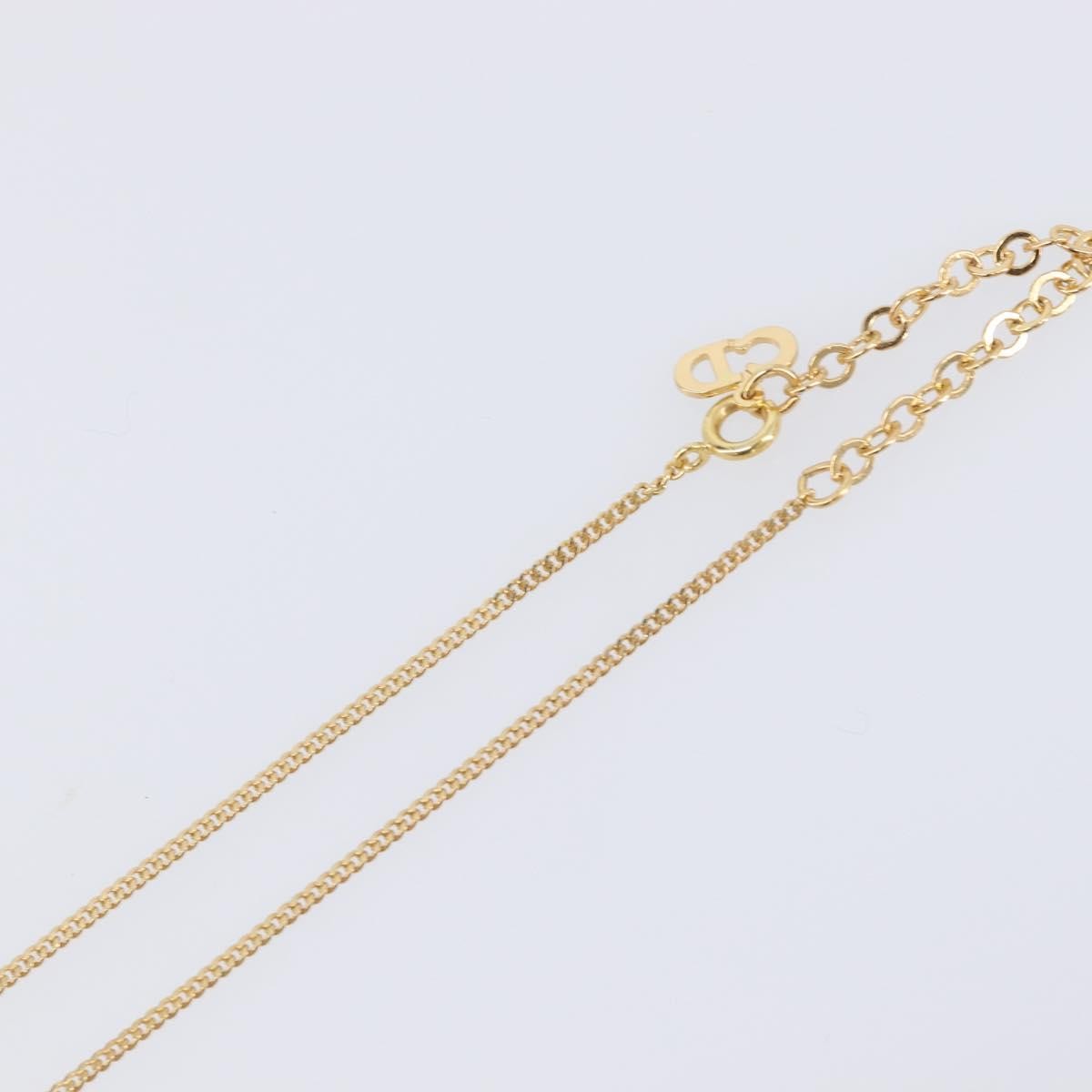 Christian Dior CD Long Metal with Beads, Gold, Metal, Necklace