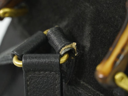 Gucci Vintage Bamboo Suede, Black, Suede, Backpack