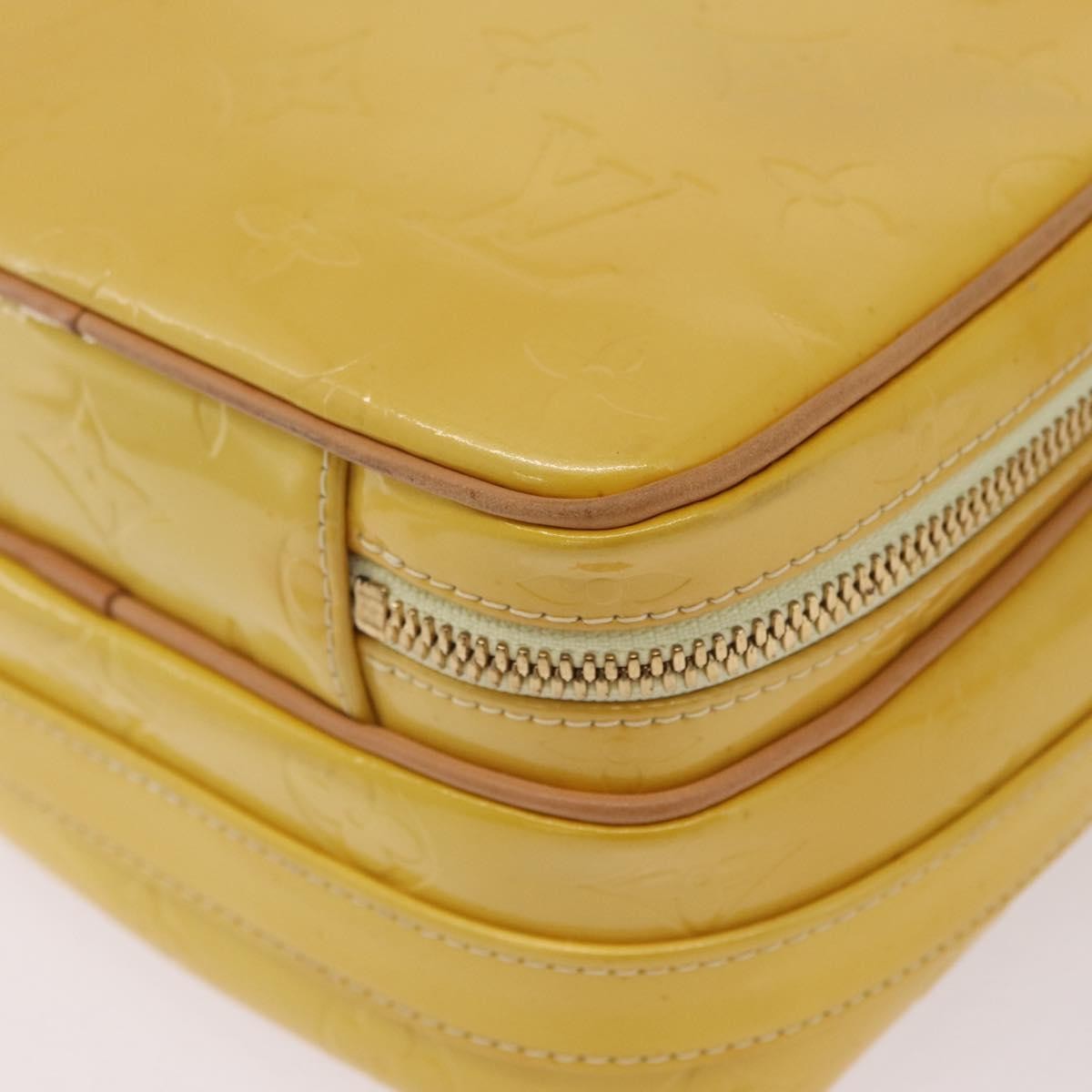 Louis Vuitton Wooster Monogram Vernis, Yellow, Patent Leather, Handbag