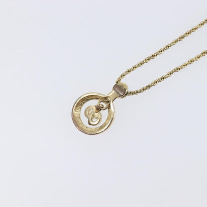 Christian Dior Vintage CD Pendant Metal, Gold, Metal, Necklace