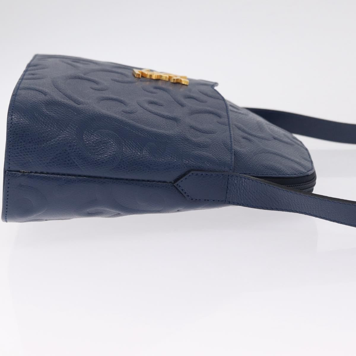 Saint Laurent Overseas Leather, Navy, Leather, Tote Bag