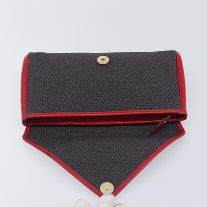 Saint Laurent Vintage Clutch Canvas, Gray, Canvas, Clutch