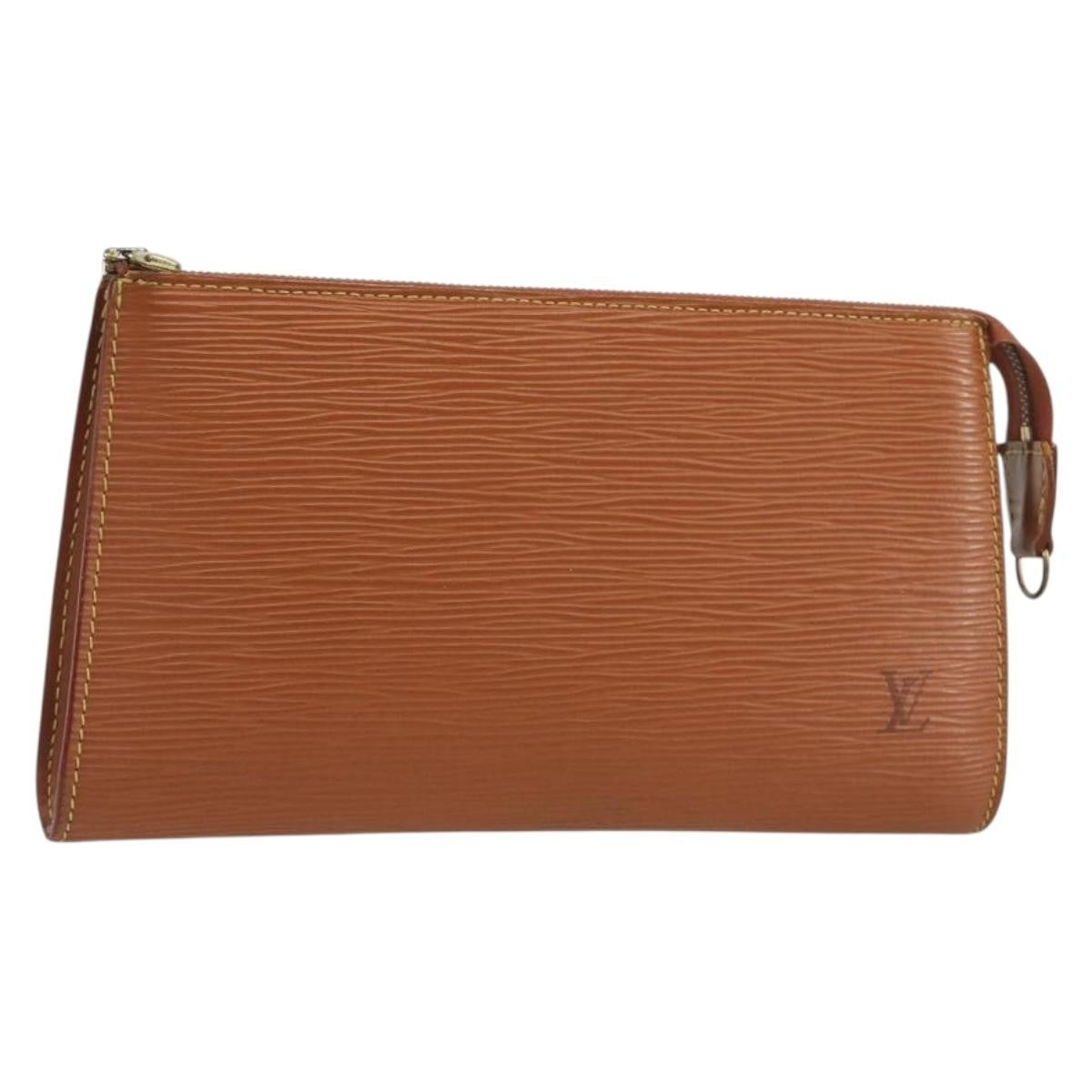 Louis Vuitton Pochette Accessoires Epi, Brown, Leather, Clutch