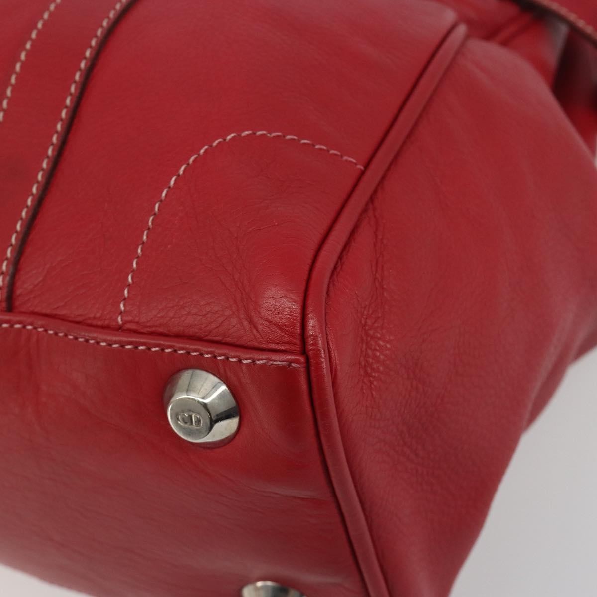 Christian Dior CD Shoulder bag Leather, Red, Leather, Shoulder Bag