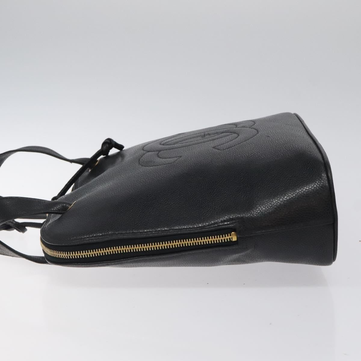 Chanel Vintage CC Dome Caviar, Black, Calfskin, Handbag