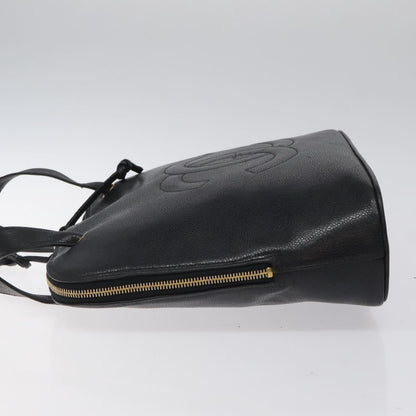Chanel Vintage CC Dome Caviar, Black, Calfskin, Handbag