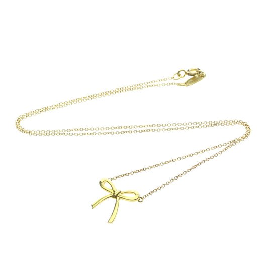 Tiffany & Co. Bow Pendant 18K Yellow Gold, Gold, Yellow Gold, Necklace