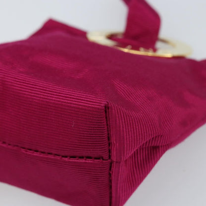 Celine Circle Logo Canvas, Pink, Canvas, Clutch