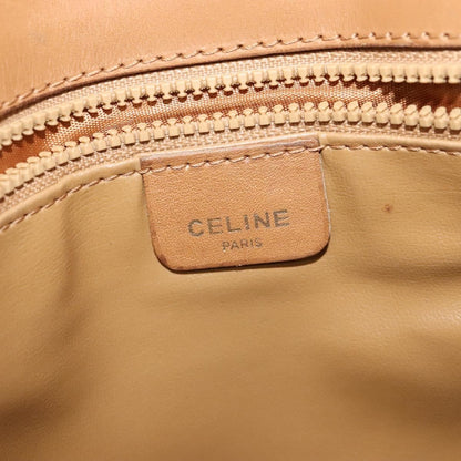 Celine Vintage Macadam Canvas and Leather, Beige, Canvas, Handbag