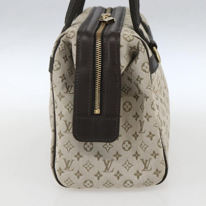 Louis Vuitton Josephine Mini Lin, Khaki, Canvas, Handbag
