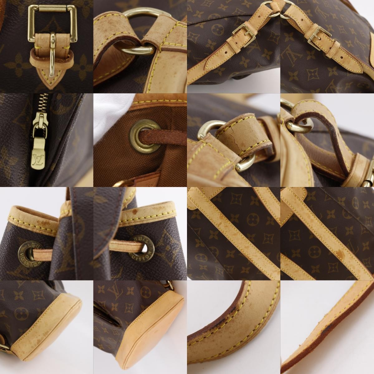 Louis Vuitton Montsouris Monogram, Brown, Canvas, Backpack