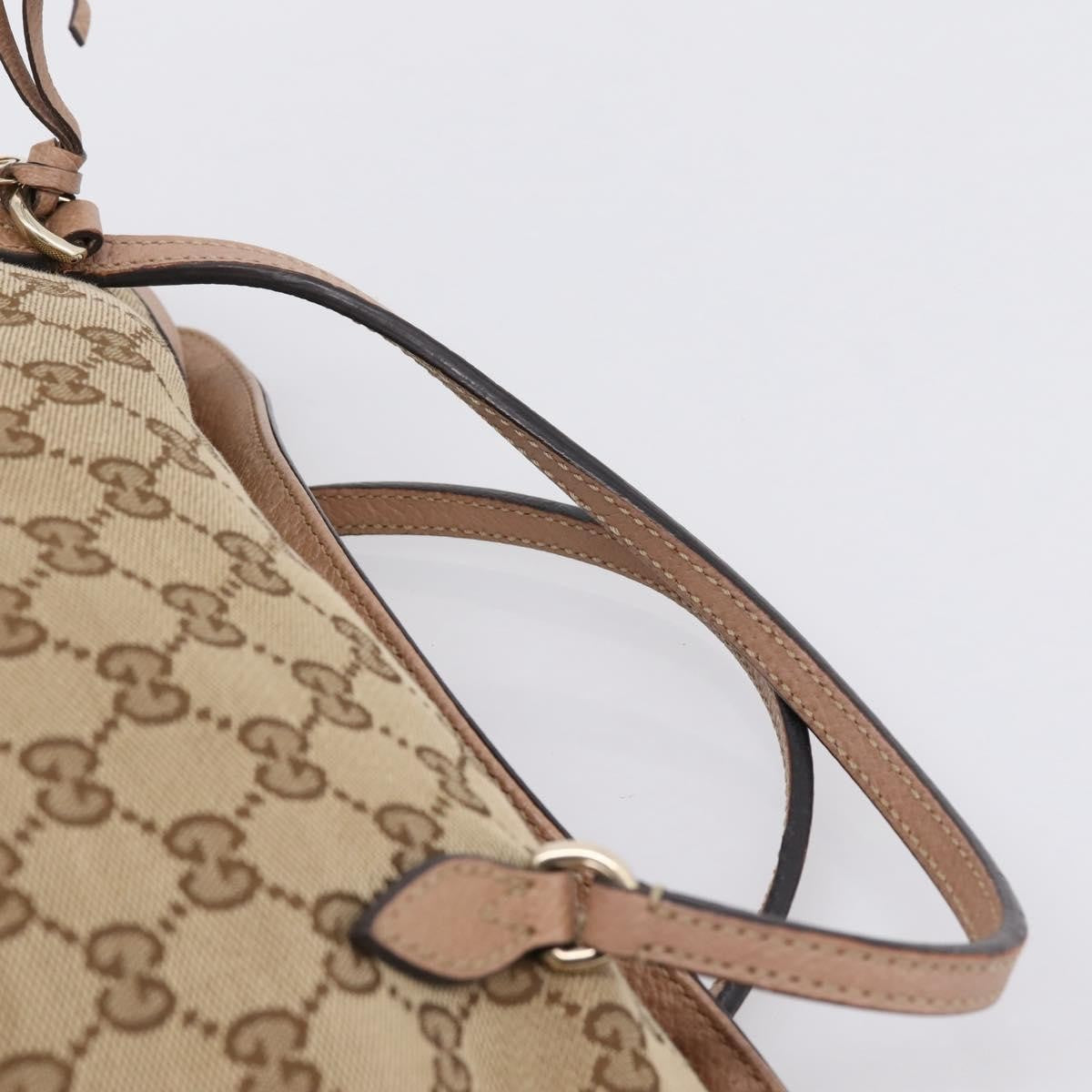 Gucci Bree Convertible Top Handle GG Canvas with Leather, Beige, Canvas, Handbag