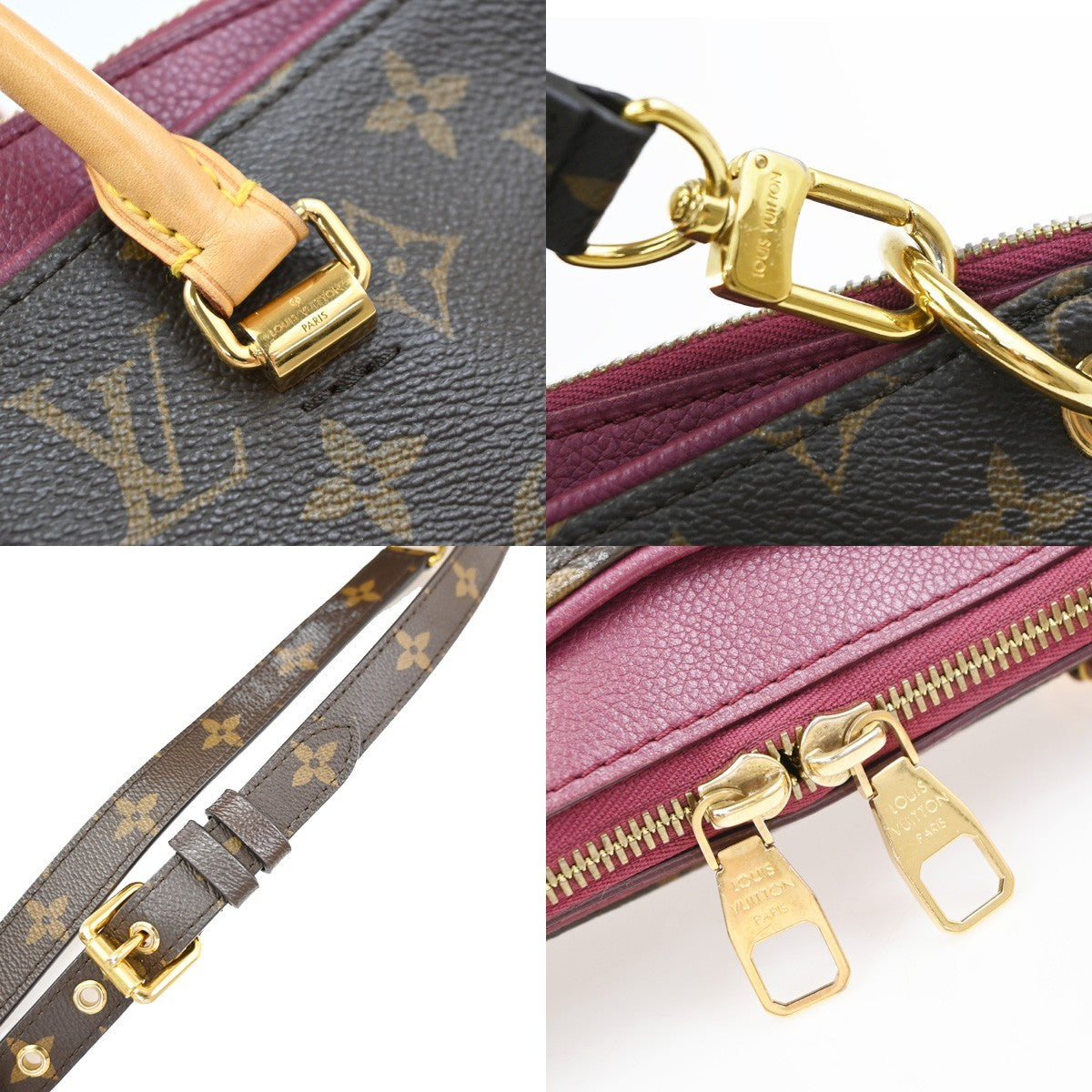 Louis Vuitton Pallas Tote Monogram Canvas with Leather, Brown, Leather, Handbag