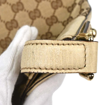 Gucci Horsebit Canvas, Beige, Canvas, Clutch