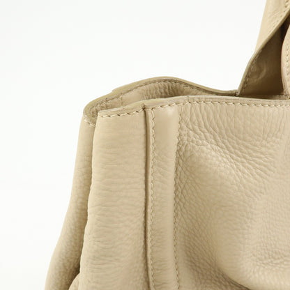 Prada Canapa Vitello Daino, Beige, Leather, Tote Bag