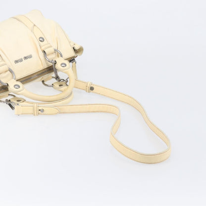 Miu Miu Vitello Lux Leather, Beige, Leather, Handbag