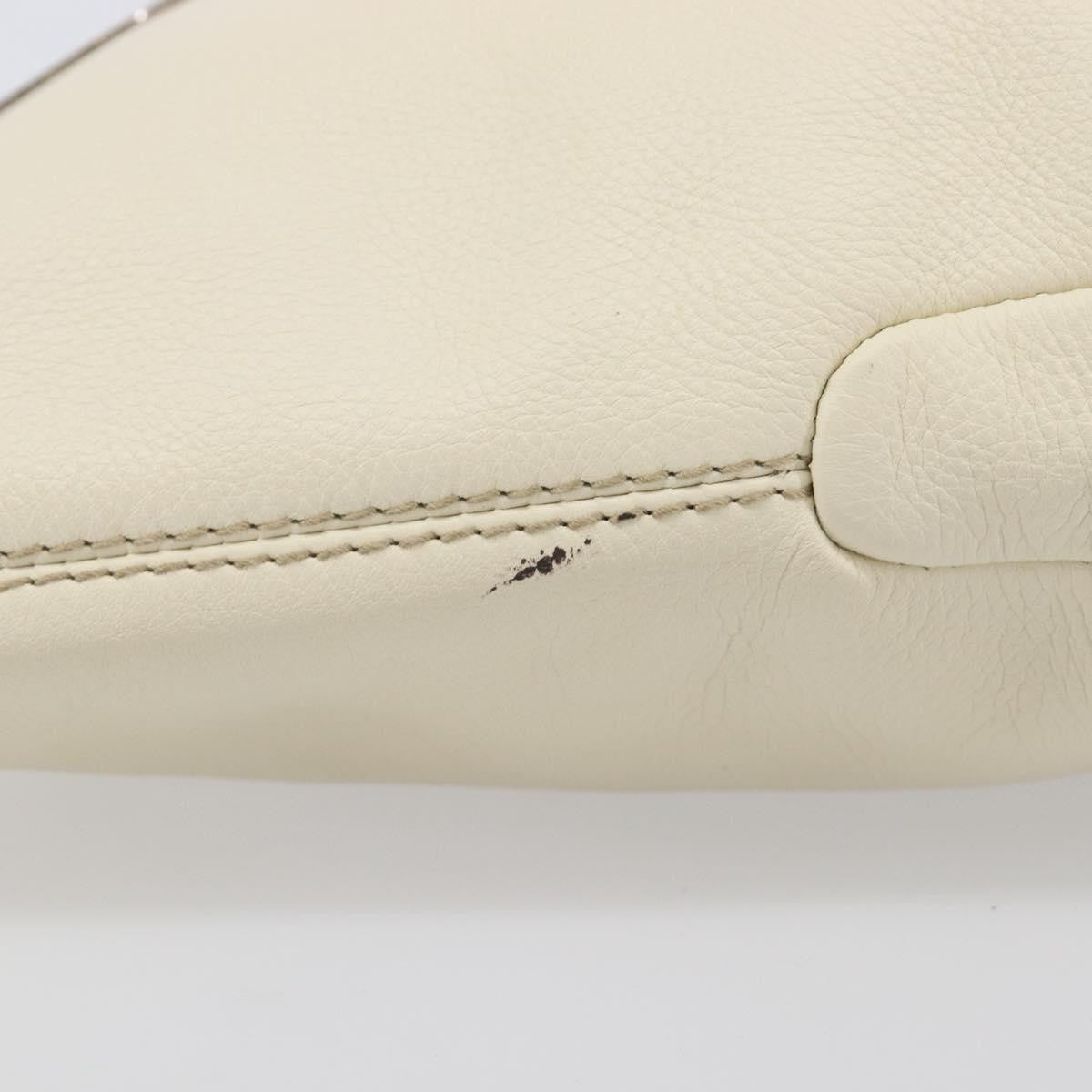 Salvatore Ferragamo Gancini Leather, Beige, Leather, Crossbody Bag