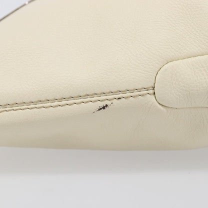 Salvatore Ferragamo Gancini Leather, Beige, Leather, Crossbody Bag