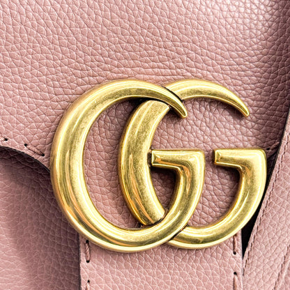 Gucci GG Marmont Top Handle Leather, Pink, Leather, Handbag