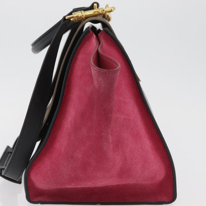 Celine Trapeze Leather with Suede, Multicolour, Leather, Handbag