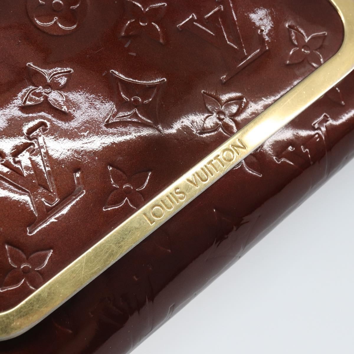Louis Vuitton Rossmore Monogram Vernis, Burgundy, Patent Leather, Handbag