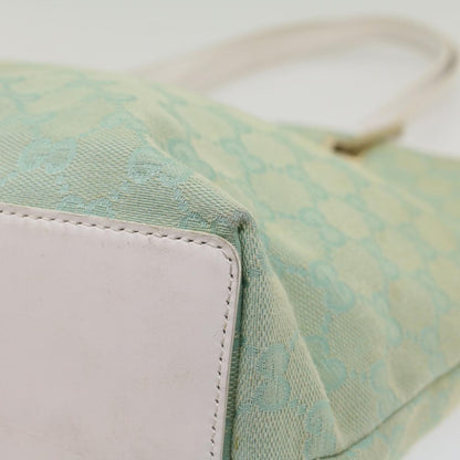 Gucci Vintage Bucket Shopping Tote GG Canvas and leather, Blue, Canvas, Tote Bag