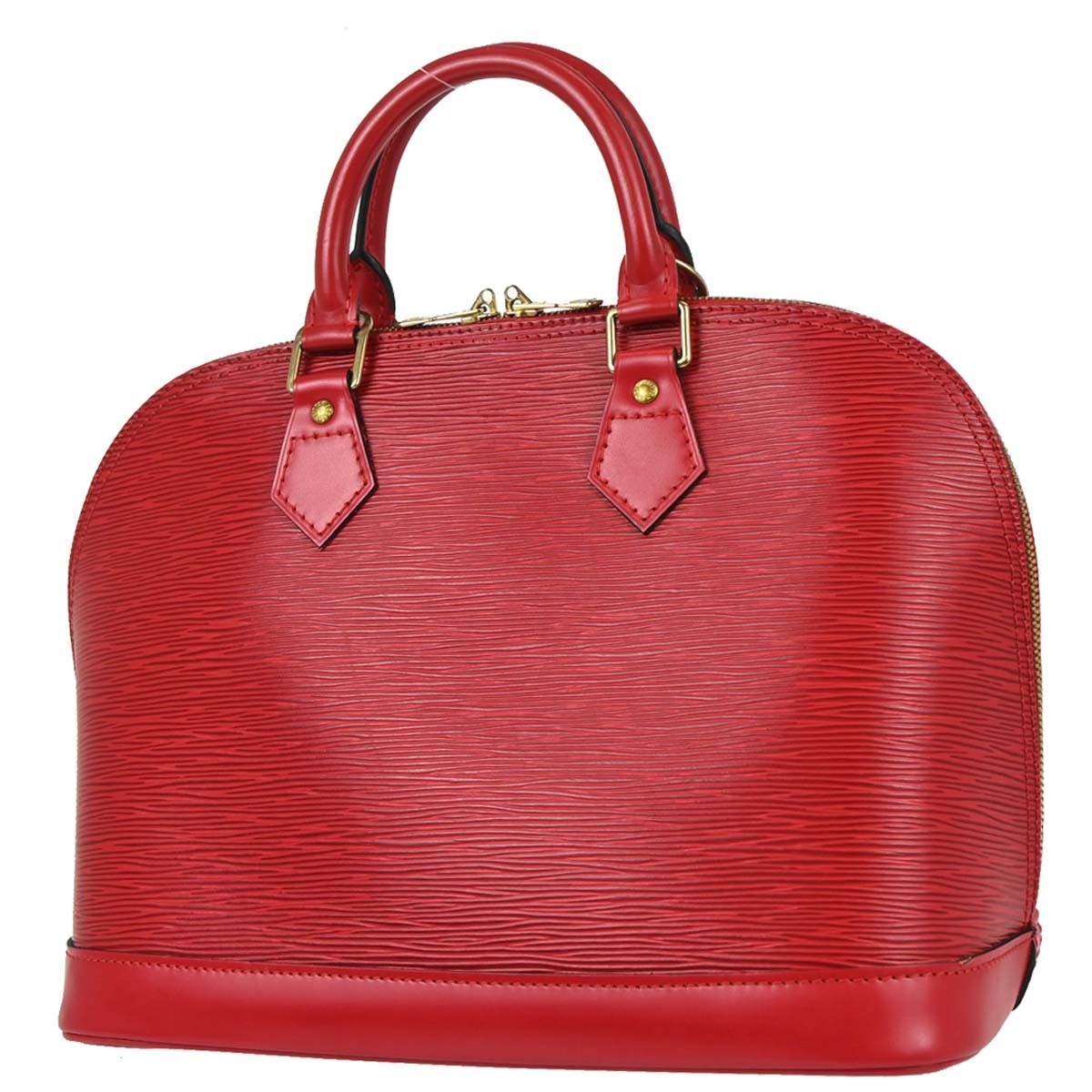 Louis Vuitton Alma Epi Leather, Red, Leather, Handbag