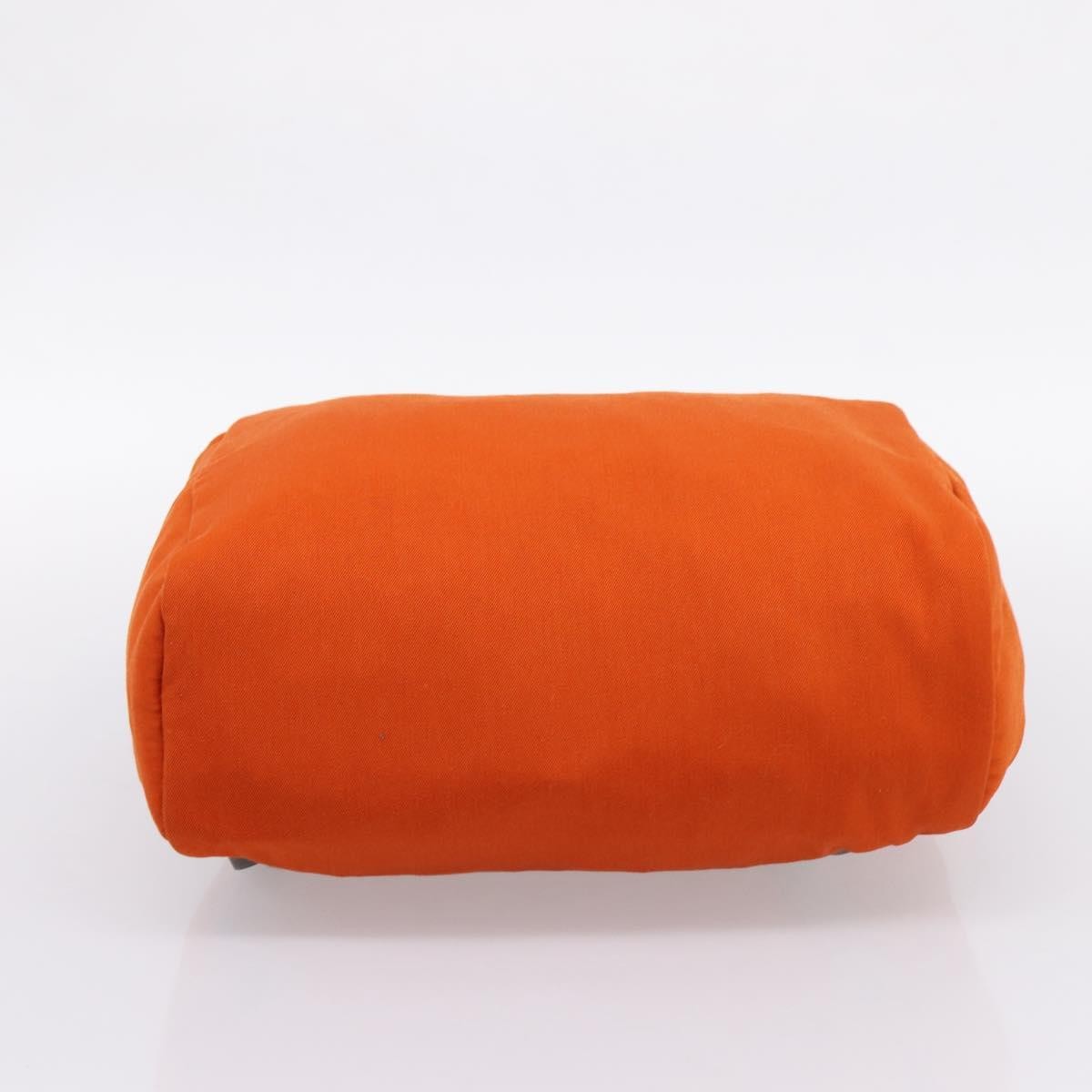 Hermes Herbag A Dos Toile, Orange, Canvas, Backpack