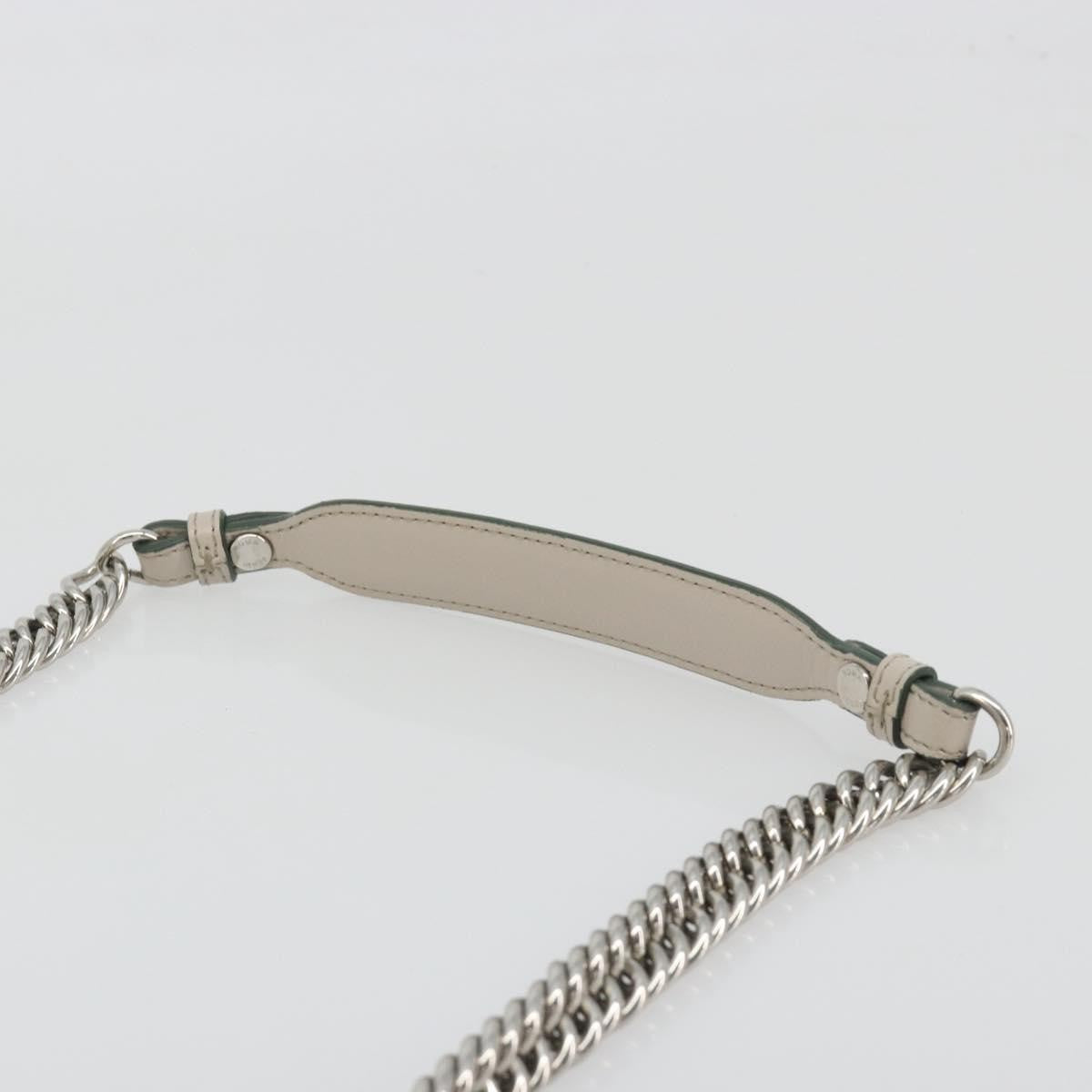 Fendi Kan I Leather, Gray, Leather, Shoulder Bag