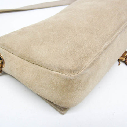 Saint Laurent Classic Monogram Tassel Clutch Suede, Beige, Suede, Clutch