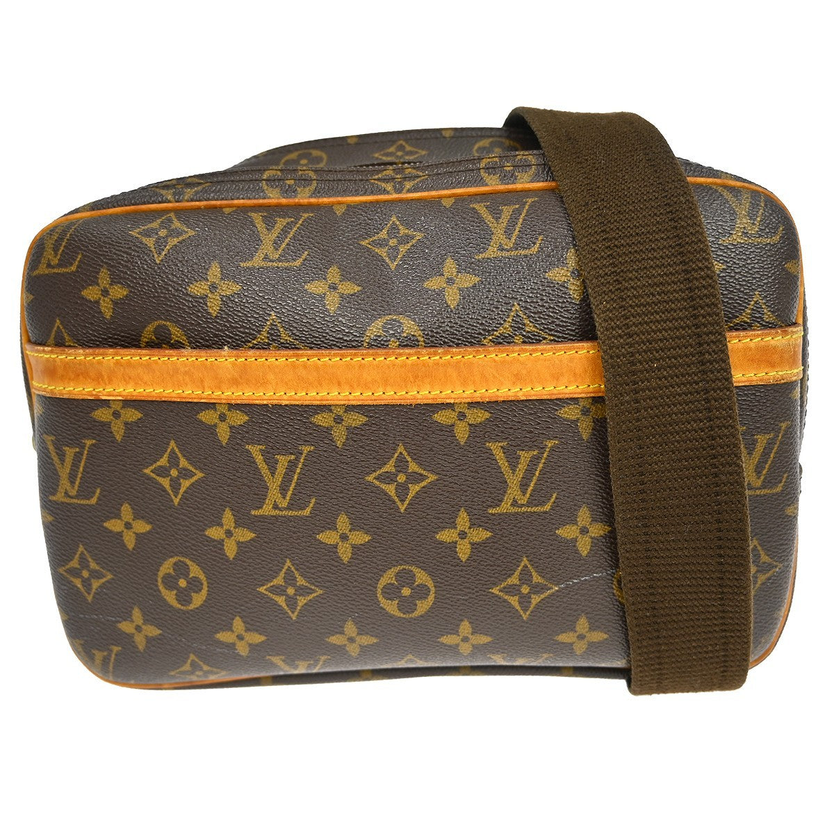 Louis Vuitton Reporter Monogram, Brown, Canvas, Shoulder Bag
