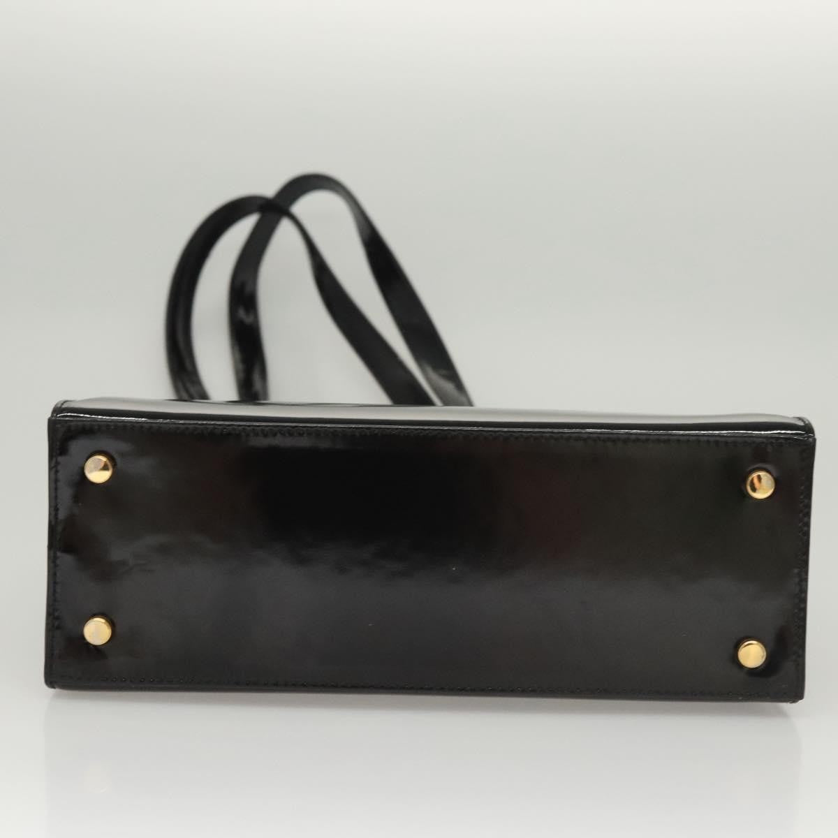 Salvatore Ferragamo Vala Patent Leather, Black, Patent Leather, Shoulder Bag