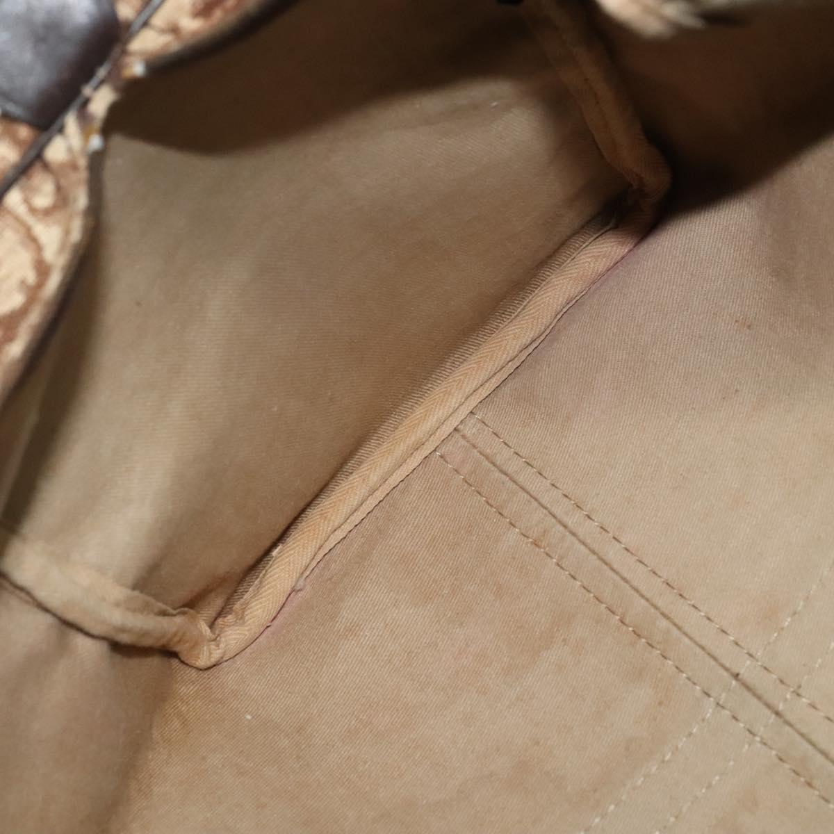 Christian Dior Vintage Trotter Boston Bag Canvas, BROWN, CANVAS, Travel bag