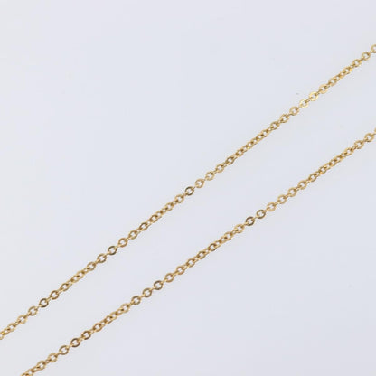 Christian Dior Logo Heart Pendant Metal, Gold, Metal, Necklace