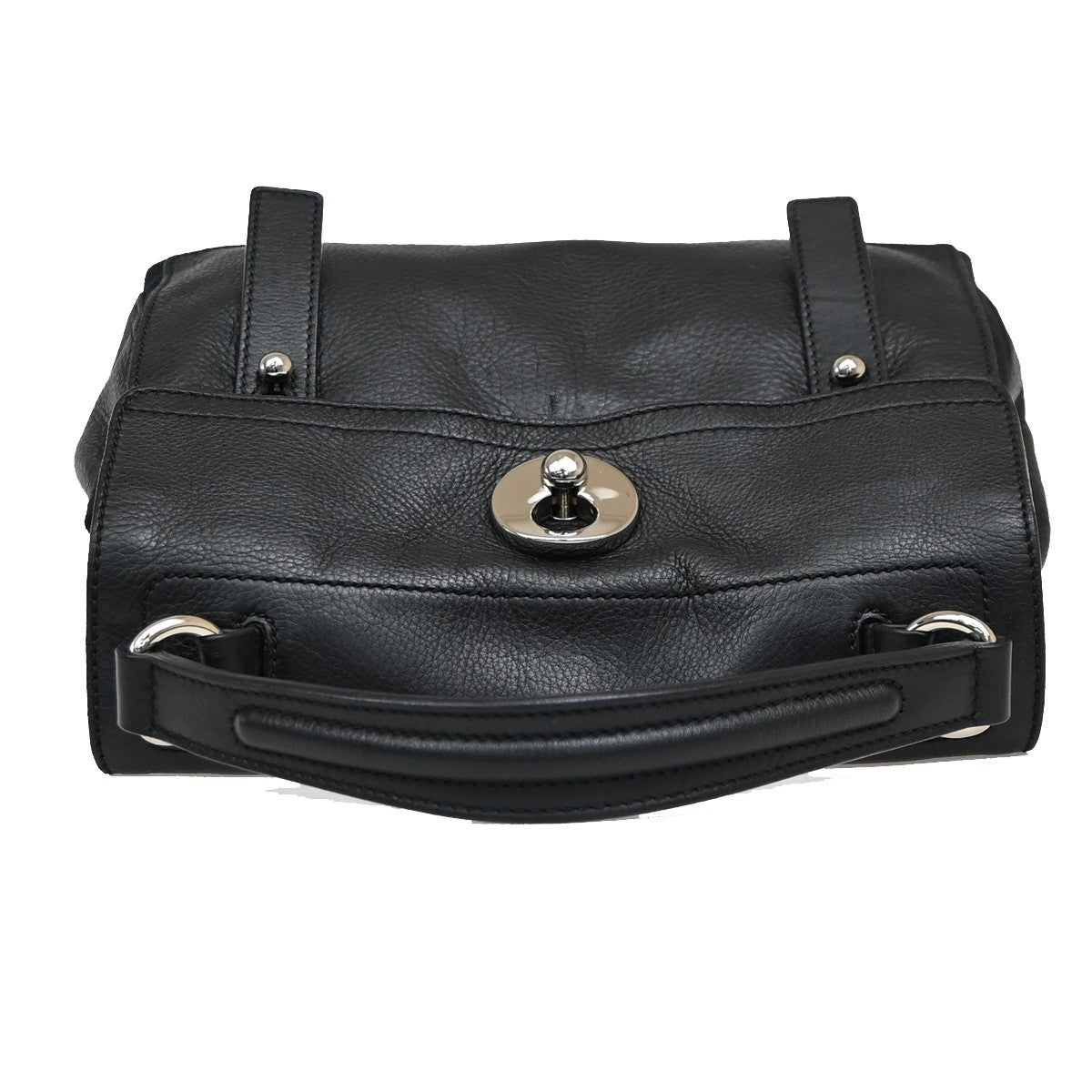 Saint Laurent Muse Two Leather, Black, Leather, Handbag
