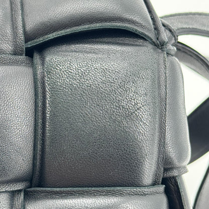 Bottega Veneta Cassette Padded Maxi Intrecciato Leather, Black, Leather, Crossbody Bag