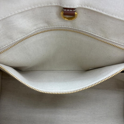 Burberry Freya Shopping Canvas with Leather, Beige, Canvas, Tote Bag