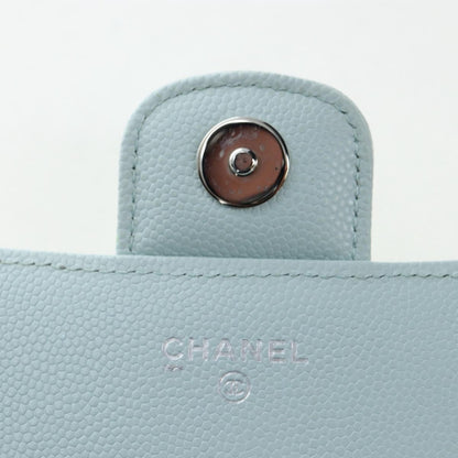 Chanel Classic Sunglasses Case with Chain Quilted Caviar, Blue, Calfskin, Clutch