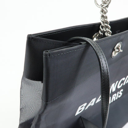 Balenciaga Duty Free Mesh with Leather, Black, Mesh, Tote Bag