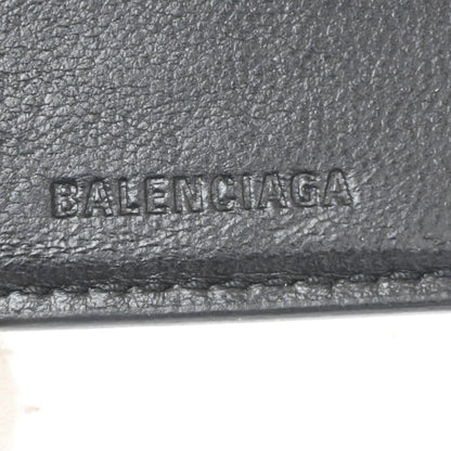 Balenciaga Logo Trifold Wallet Leather, Black, Leather, Clutch