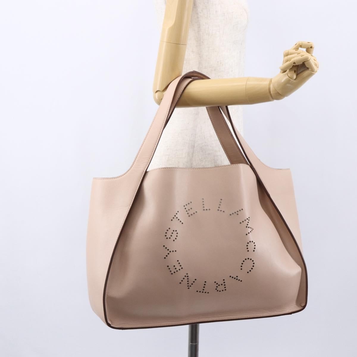 Stella McCartney Alter Tote Perforated Faux Leather, Beige, Synthetic, Tote Bag